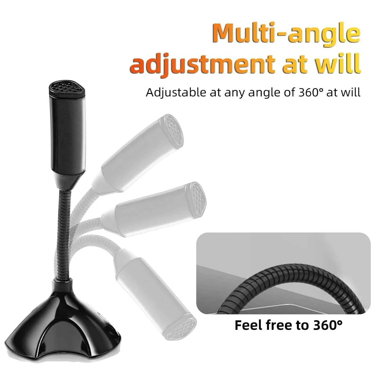 Lenovo USB Microphone For Laptop And Computers Adjustable Studio Singing Gaming Streaming Mikrofon Stand Mic With Holder Desktop