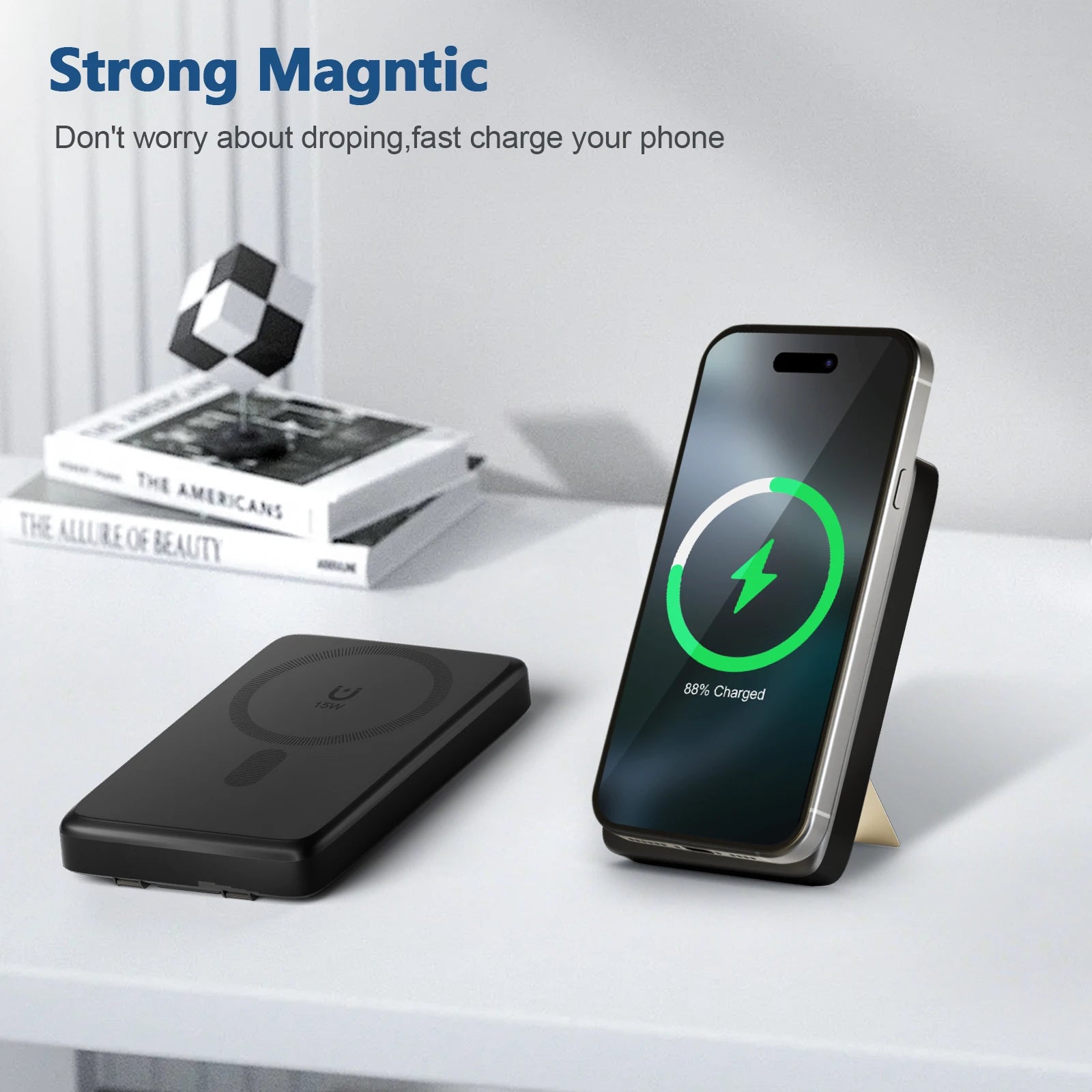 Fast Wireless Charger Stand 15W Foldable 3 in 1 Fast Charging Station Dock for iPhone 17 16 15 14 Pro Max Apple Watch Airpods