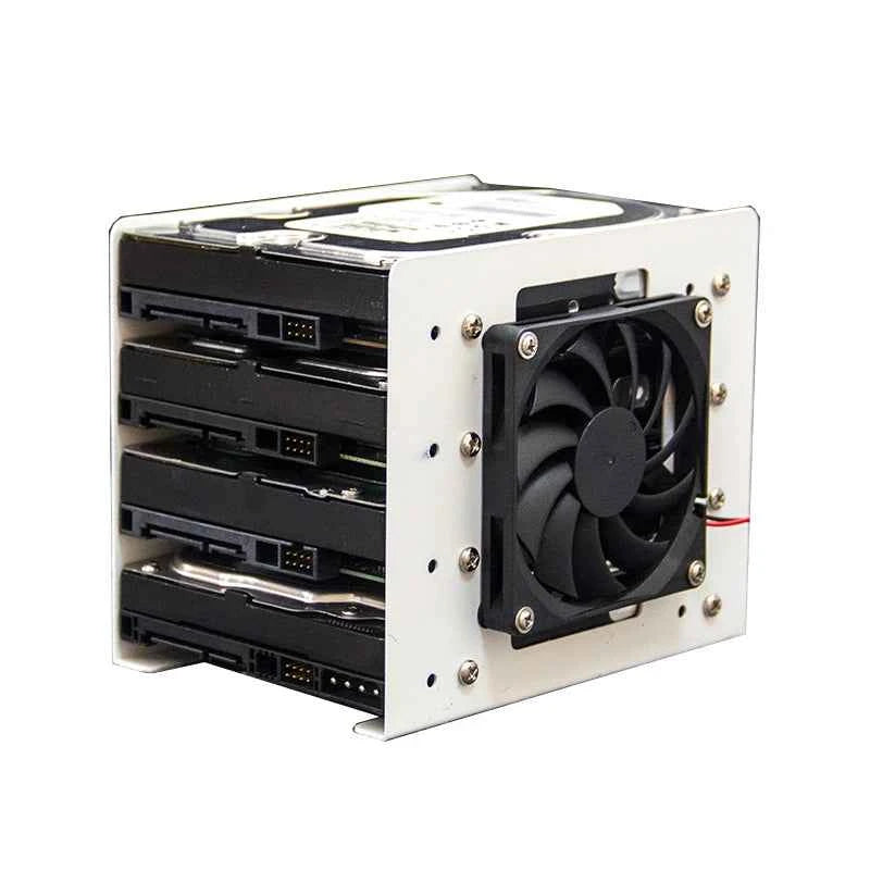Chassis built-in 4F mechanical hard disk bracket metal 4x3.5 hard disk superimposed expansion fan cooling For PC case