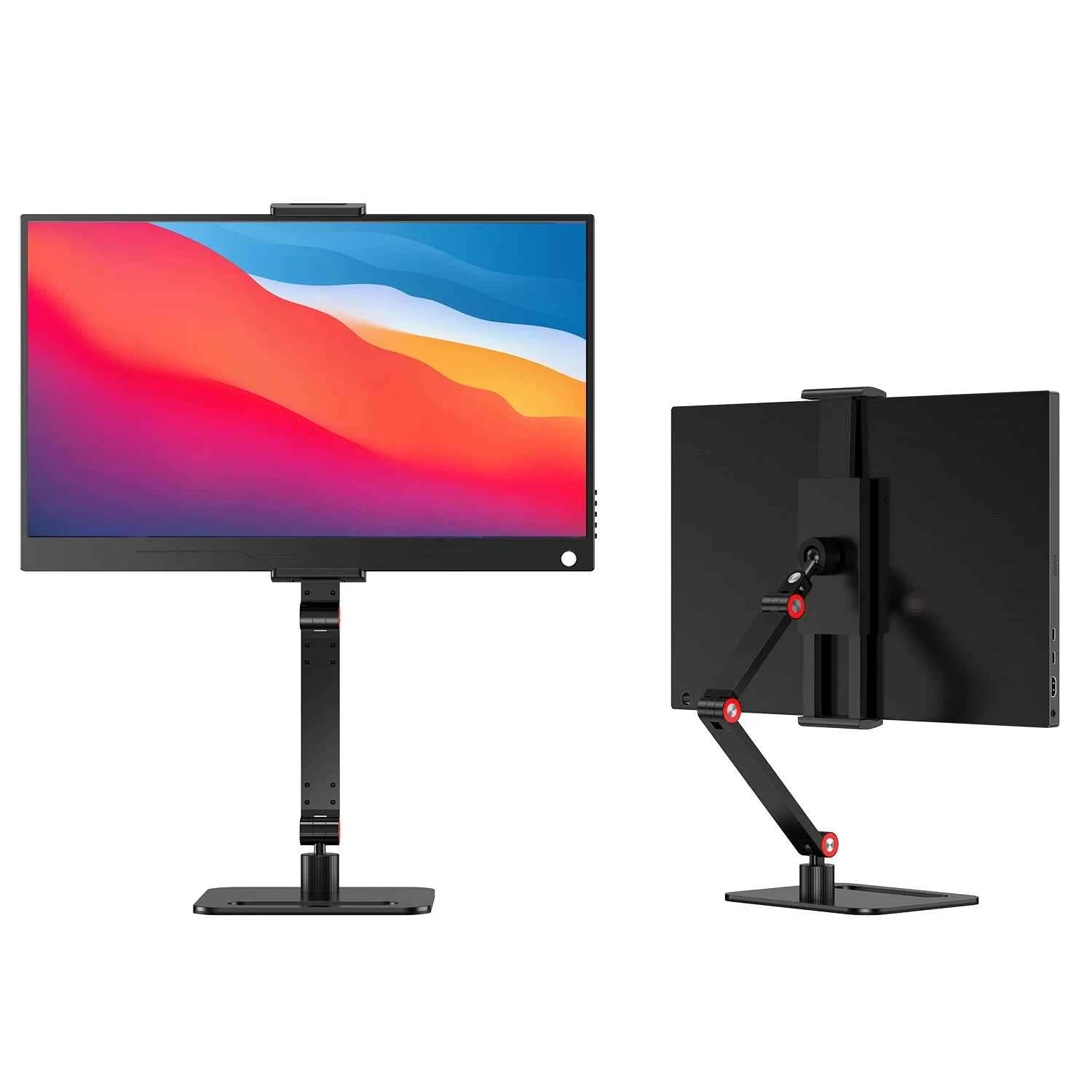 UPERFECT  360° Adjustable Portable Monitor Holder Metal Stand for 4.7-18 Inch Screen No Drilling Vesa Laptop Gaming Expandable