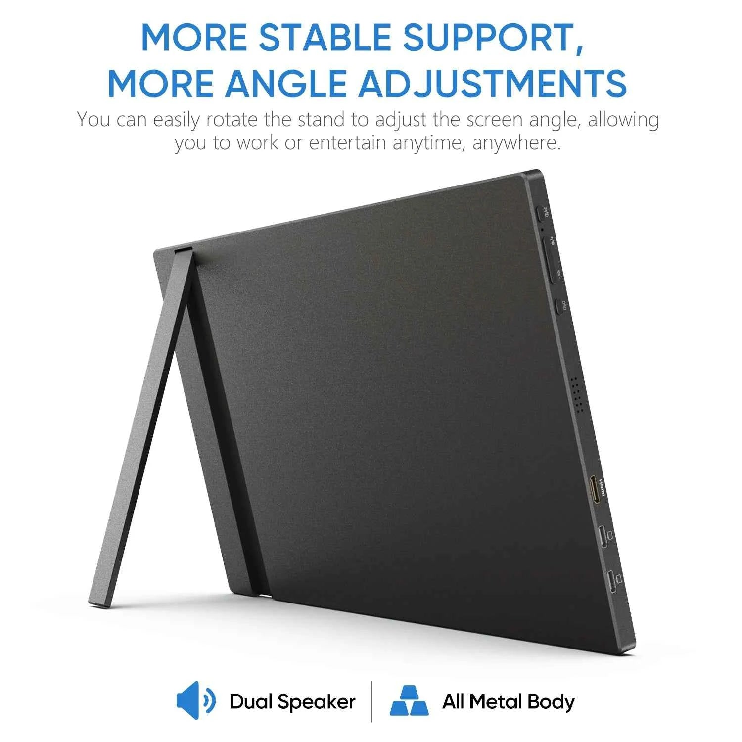 ARZOPA 16.1'' 100% sRGB Portable Monitor 1080P Second Monitor External Screen for MAC Laptop PC Xbox/PS/Switch,Z1C