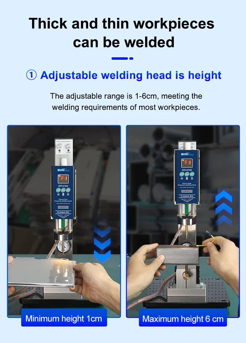 Heltec 21KW 36KW 42KW Capacitor Storage Battery Spot Welding Machine/Portable Small Spot Welder LED Display 0.5mm Thickness