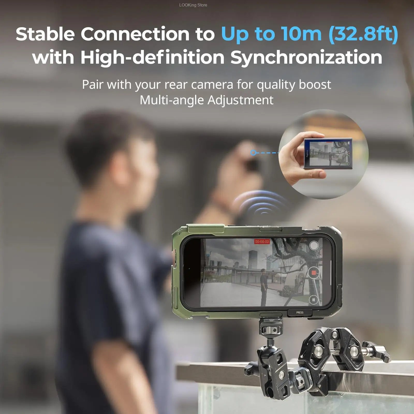 SmallRig Smartphone Wireless Magnetic Selfie Monitor Screen for iPhone for Huawei for Smartphone Rear Camera Selfie Vlog 4850