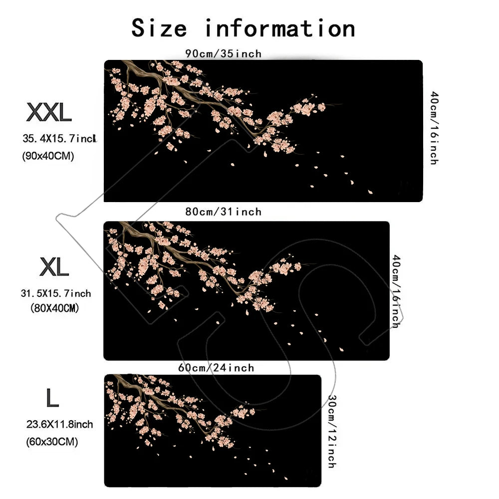 Japan Sakura Gaming Mouse Pad Xxl Various Colors Laptops  Cherry Blossom Mousepad Office Carpet Gamer Keyboard Computer Desks