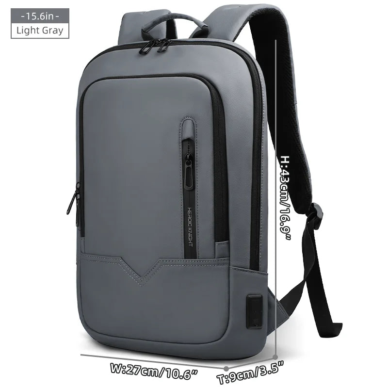 Heroic Knight Laptop Work Backpack Slim Men Waterproof Multifunctional 15.6