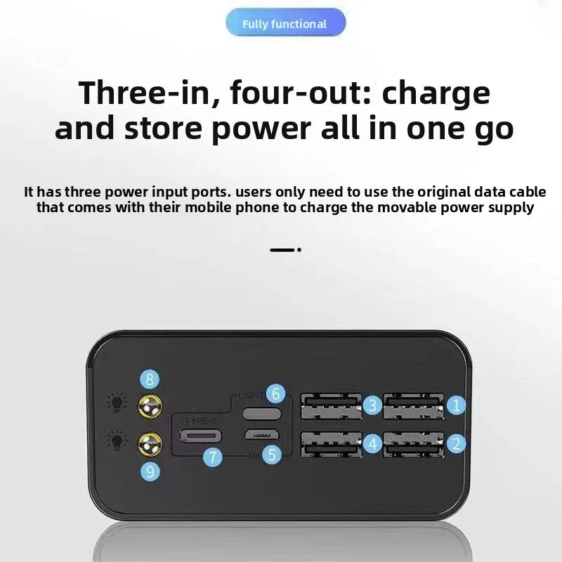 50000mAh 30000mAh 20000mAh 10000mAh Power Bank for IPhone Android Phone High - Quality and Large - Capacity Mobile Power Bank