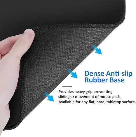 Premium-Textured Washable Mouse Pad with Non-Slip Rubber Base 10.2 X 8.3 Inch Computer Mousepad with Stitched Edges for Gaming Office Home Use