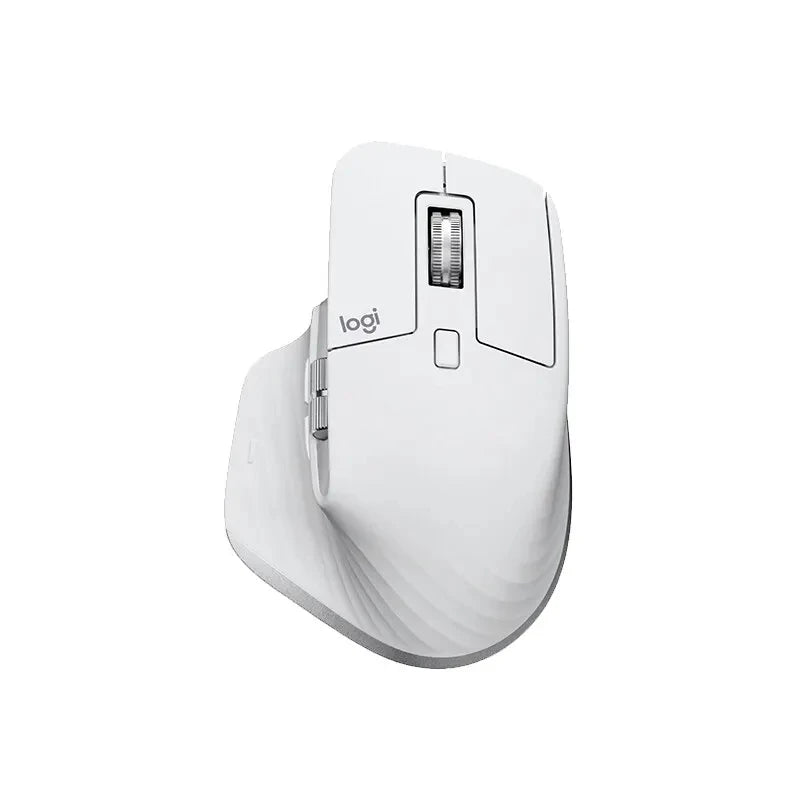 Logitech MX Master 3s Wireless Bluetooth Mouse Ergonomic Office Silent Mouse High-end Pearl White with Wireless Receiver