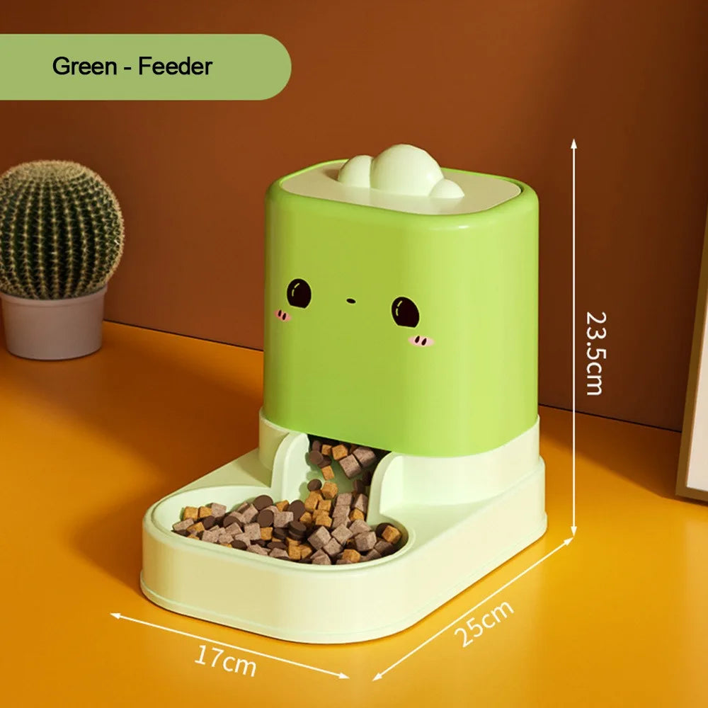 Cute Automatic Cat Feeder Large Capacity No Lag Pet Water Dispenser Convenient Cat Shape Cat Food Dispenser Pet Supplies