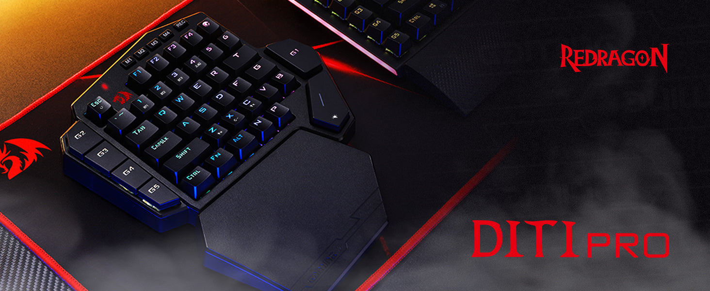 Redragon K585 PRO Wireless 42 Keys Hot-Swappable 3-Mode One-Handed Mechanical Gaming Wrist Support Keyboard