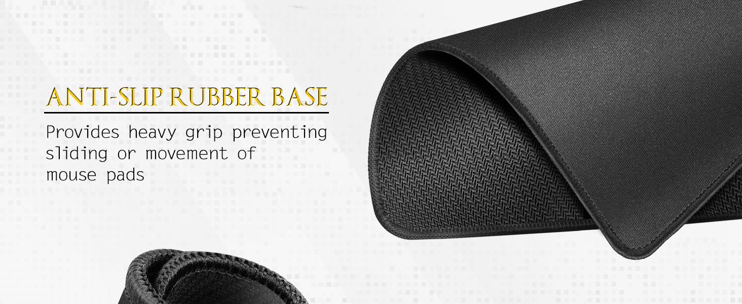 Premium-Textured Washable Mouse Pad with Non-Slip Rubber Base 10.2 X 8.3 Inch Computer Mousepad with Stitched Edges for Gaming Office Home Use