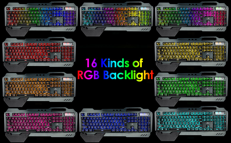 MAMBASNAKE K680 Wireless Rechargeable Keyboard Mouse Set 3800mAh Large Capacity Rainbow Backlit for Laptop Pc PS4 PS5 Xbox