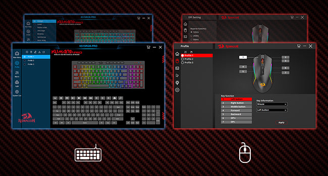 Redragon S142 Wireless Gaming Keyboard & Mouse Combo, 98 Keys K515 PRO Wireless  Keyboard and4800 DPI  2.4Ghz Gaming Mouse