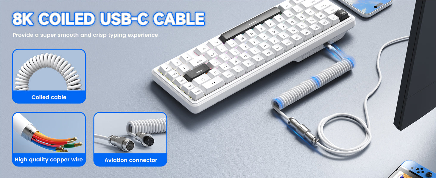 MAMBASNAKE x ATTACK SHARK X65 HE Wired Rapid Trigger Magnetic Switch Keyboard and R1 Mouse Combo
