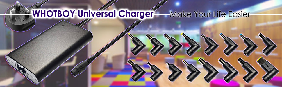 65W Universal Laptop Charger Power Adapter 16 DC Tip 16V 18.5V 19V 19.5V 20V For Asus Acer Dell HP Lenovo LG Samsung Sony, etc