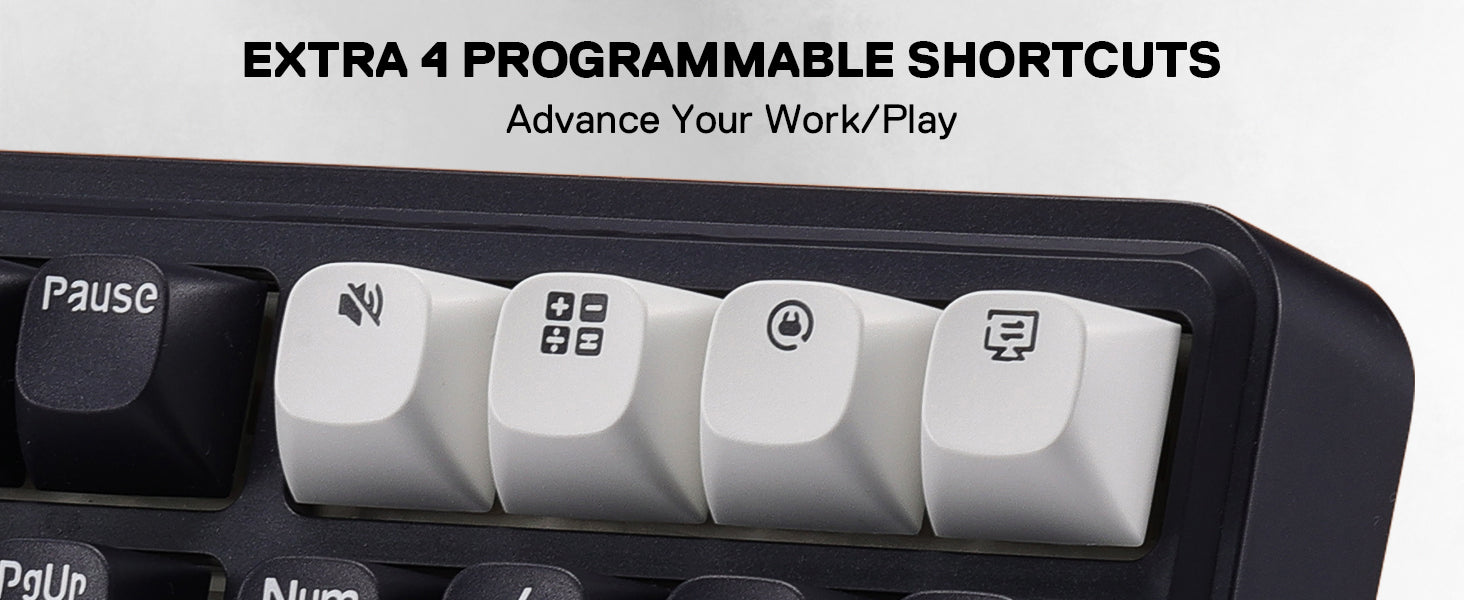 Redragon K745 PRO Wireless Gasket RGB 108 Keys Mechanical Gaming Keyboardw/Extra 4 Hotkeys, Hot-Swap Socket