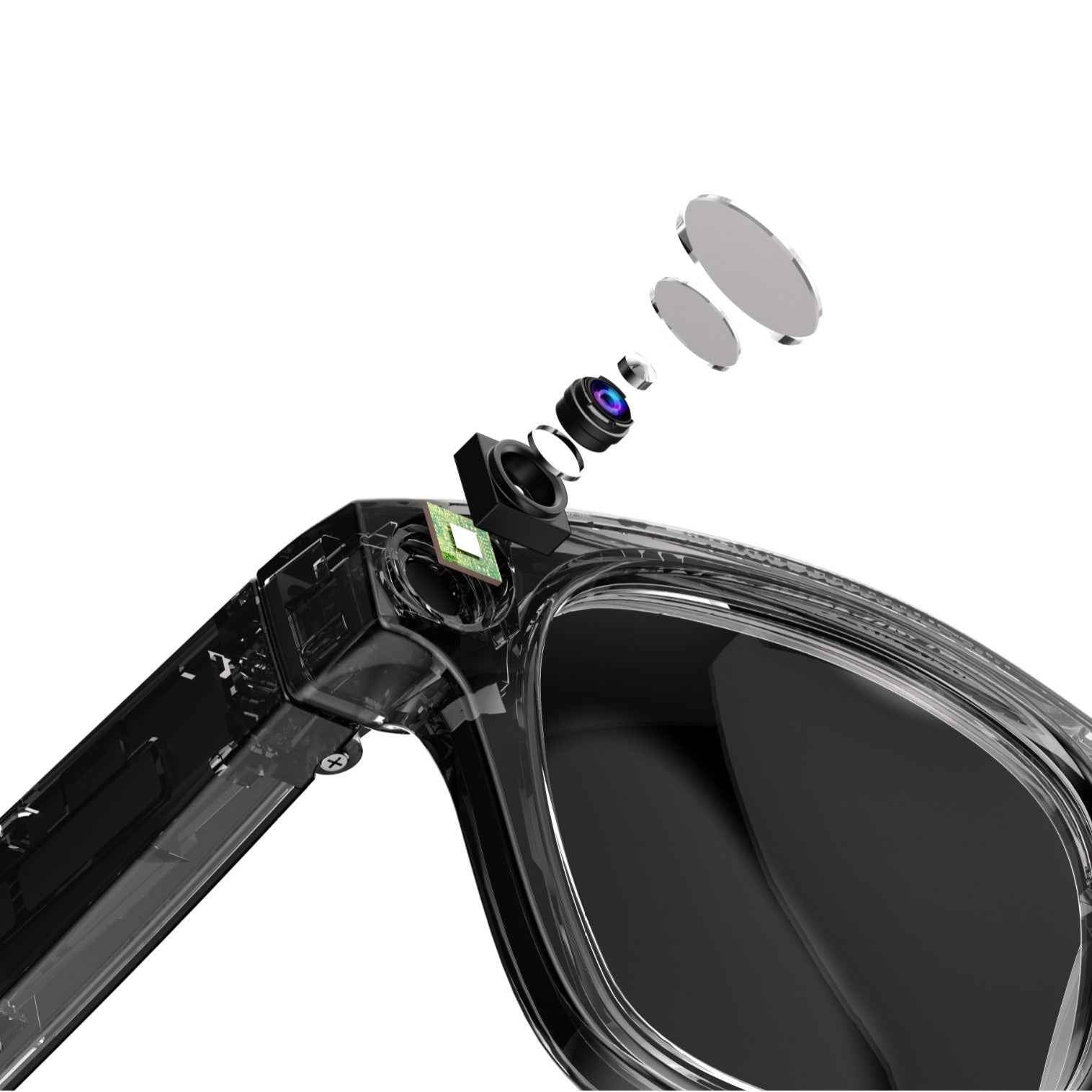 AI Smart Glasses with HD Camera and Anti-Shake Strap for Seamless Shooting