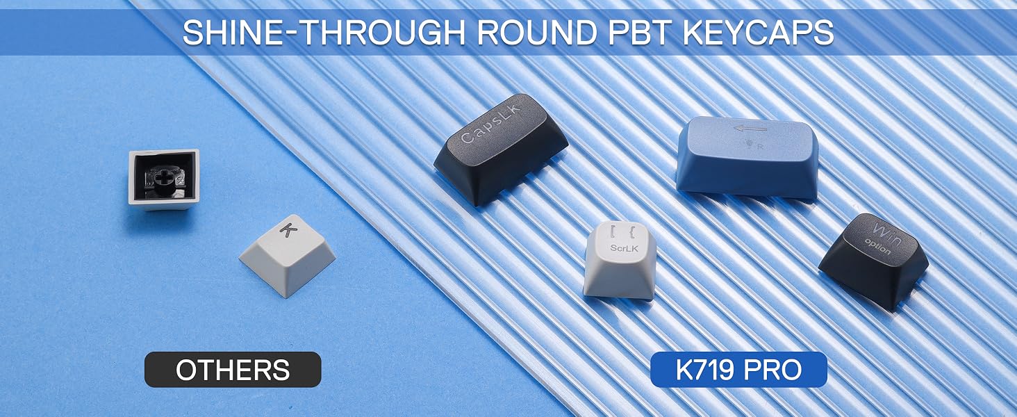 Redragon K719 Wireless Gasket Gaming Keyboard w/Hype Screen & Knob, 95 Keys Mechanical Keyboard, Easy-Control 1.14’’ TFT Info