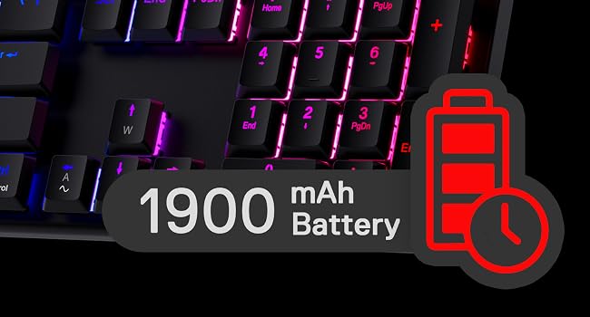 Redragon K618 Horus Wireless RGB Mechanical Keyboard, Bluetooth/2.4Ghz/Wired Tri-Mode Low Profile Gaming Keyboards