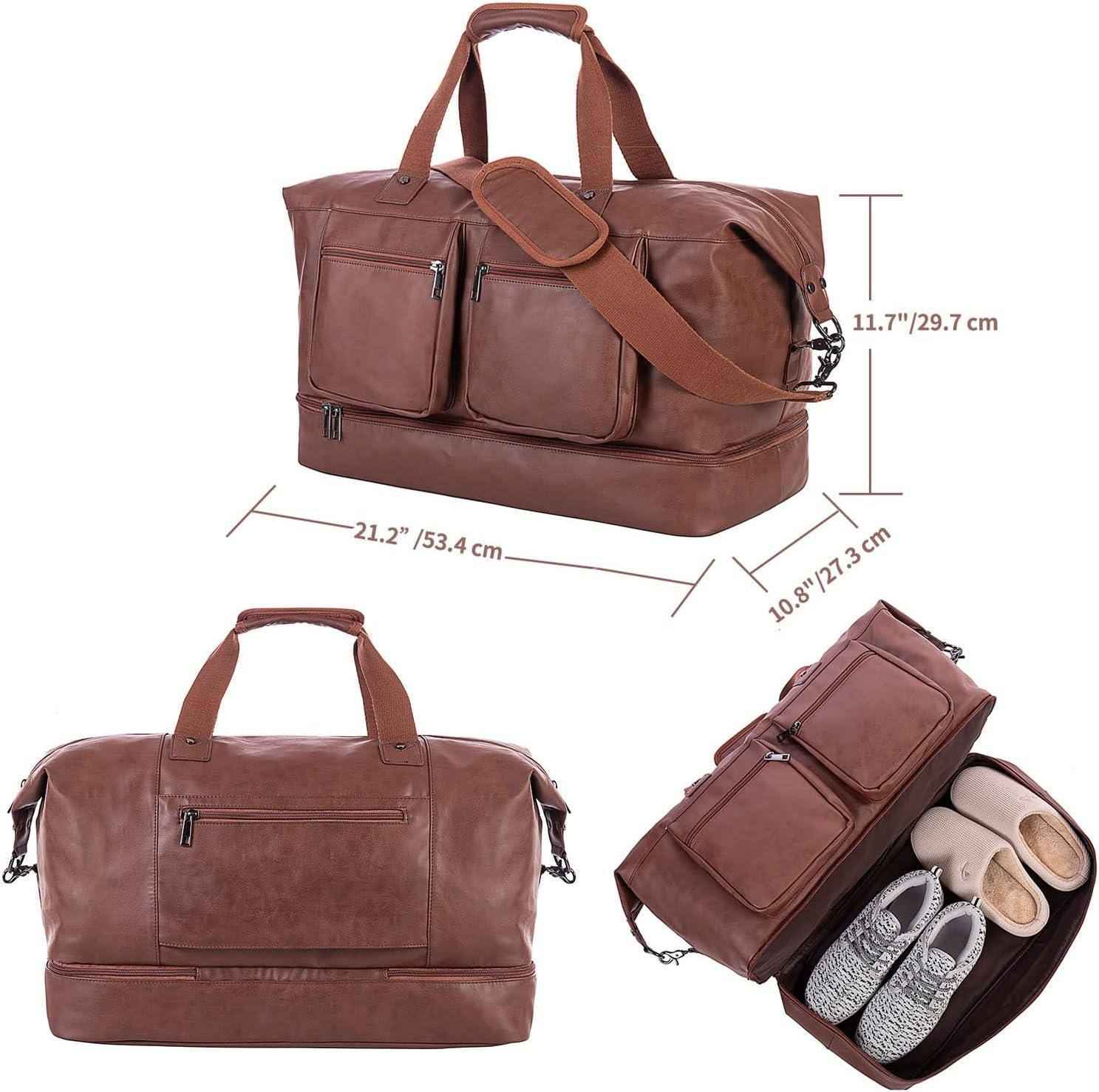 Men's Vegan Leather Travel Bag – Professional Laptop Carry