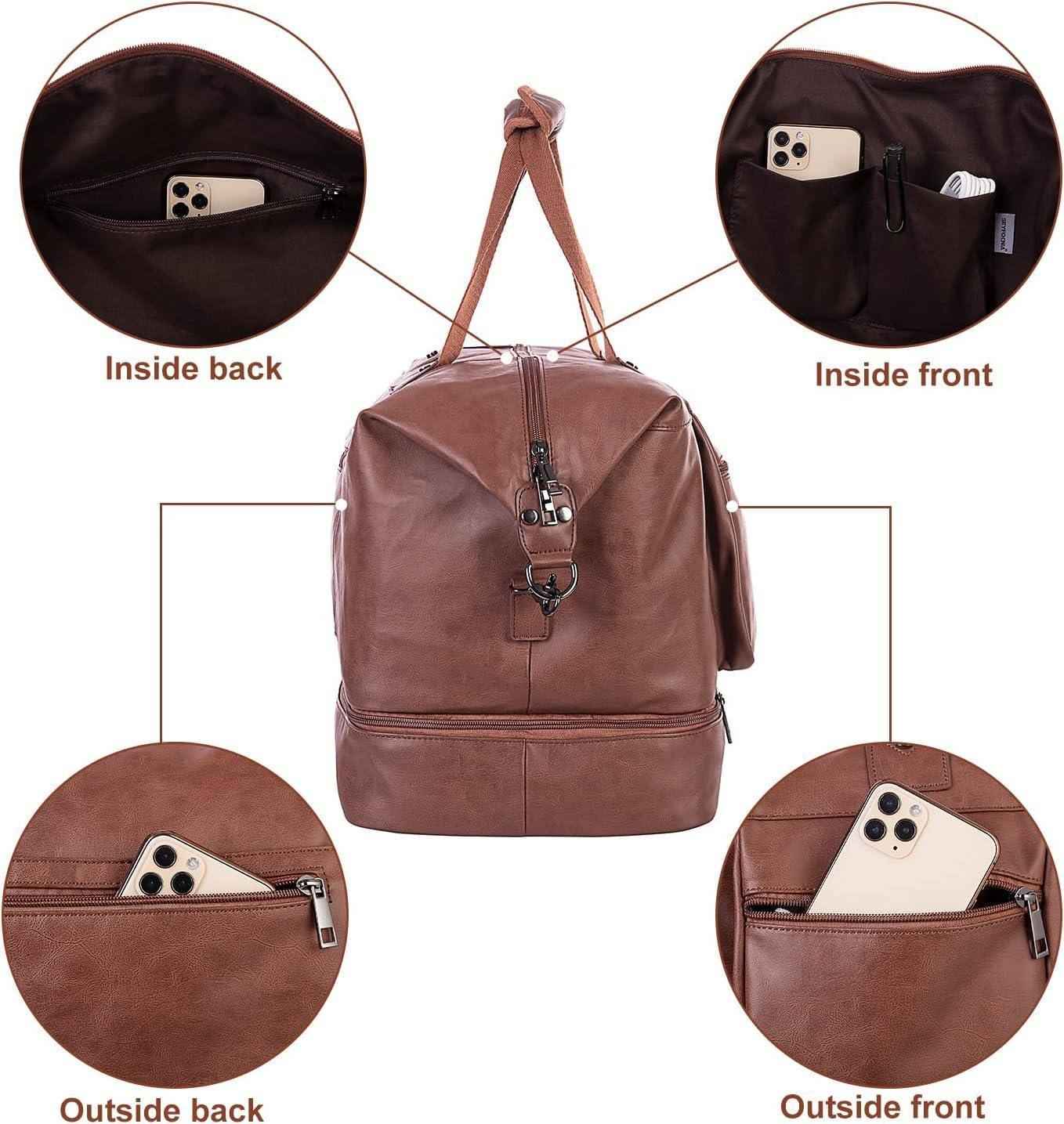 Men's Vegan Leather Travel Bag – Professional Laptop Carry