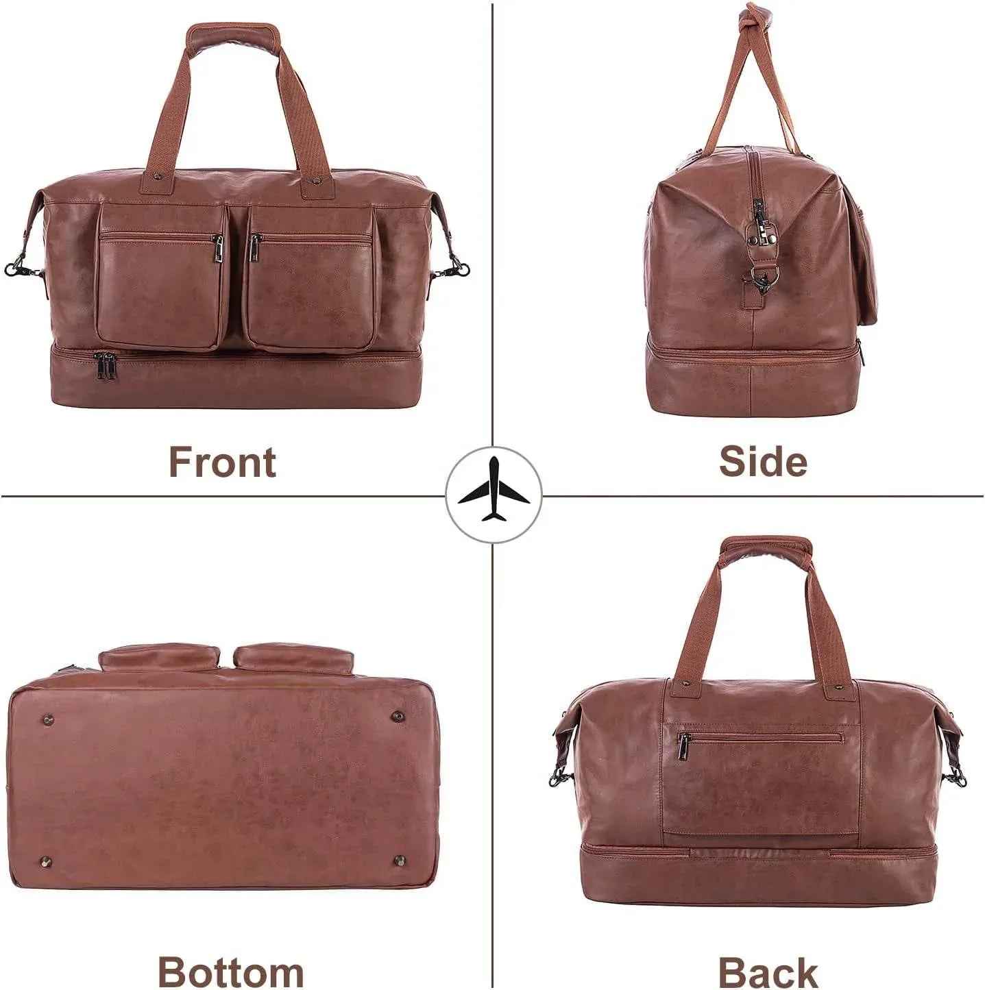 Men's Vegan Leather Travel Bag – Professional Laptop Carry
