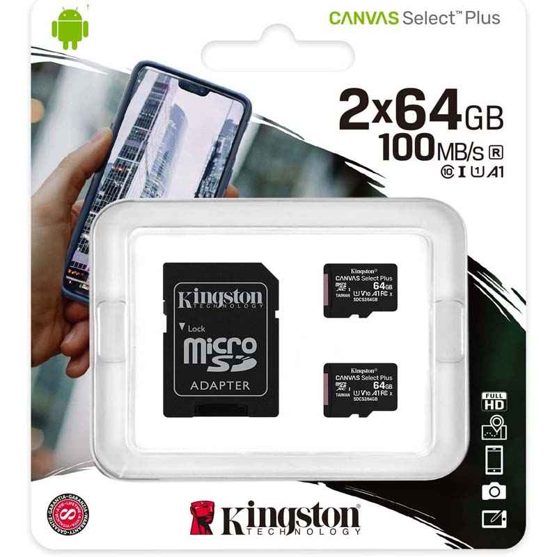 Kingston Canvas Select Plus microSD Card (2 Pack)