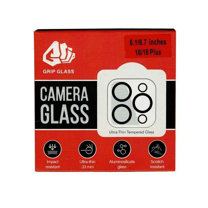 GRIP Tempered Glass Camera Lens Protector for Apple iPhone 16 & 16 Plus
